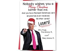 FANCYLUCKY Funny Christmas Card for Wife Husband, Humor Christmas Gifts for Women Men, Happy Xmas Holiday Card for Mom Dad