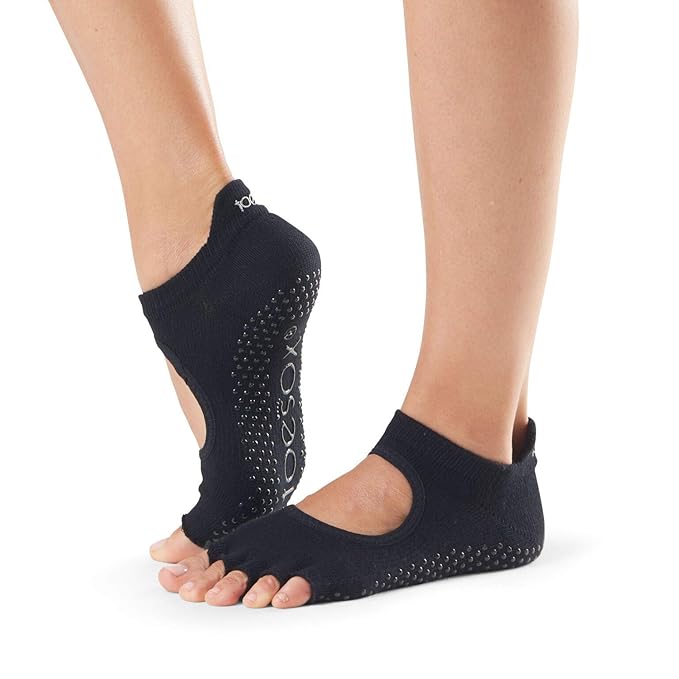 Toesox Half Toe Bellarina Calcetines de Yoga, Unisex Adulto