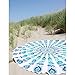 ANOKHI ART Cotton Indian Tapestry Mandala Roundies Beach Throw Indian Round Blue Yoga Mat Picnic Mat Table Throw Hippy Boho Gypsy Tablecloth Tapestries Sofa Cover