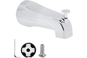 Bathtub Faucet for 1/2" Copper Water Tube, Tub Spout with Diverter, 4-inch Slip-on Diverter Tub Spout (Chrome)