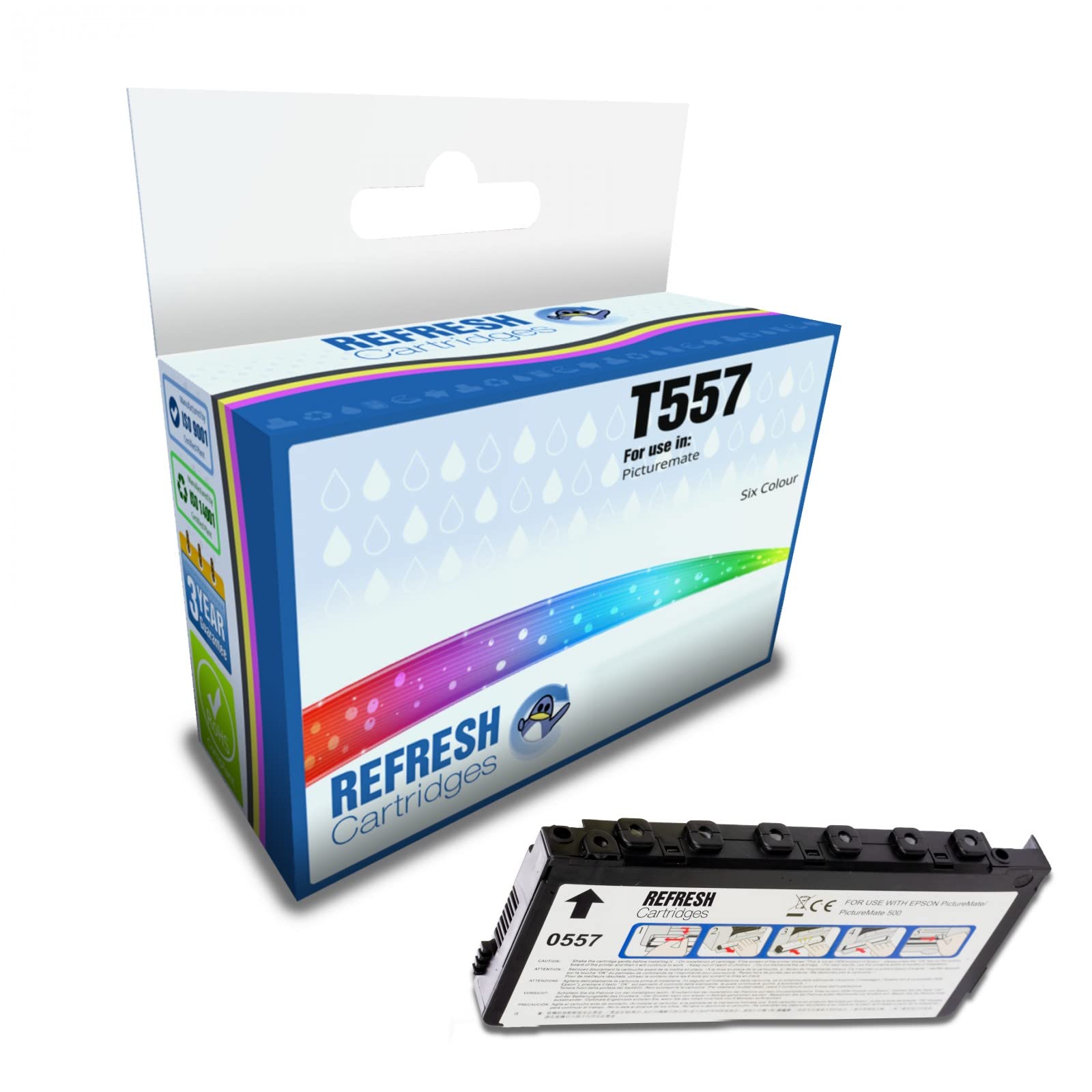 Refresh Cartridges Compatible Ink Cartridge Replacement for Epson T557 (Six Colour)