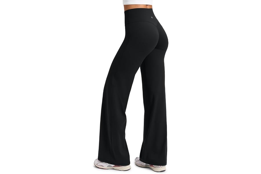 CRZ YOGA Softretch Wide Leg Pants 28"/30"/32" | No Front Seam, Ultimate Comfort, Next to Skin, Yoga, Casual, High Waisted, for Women