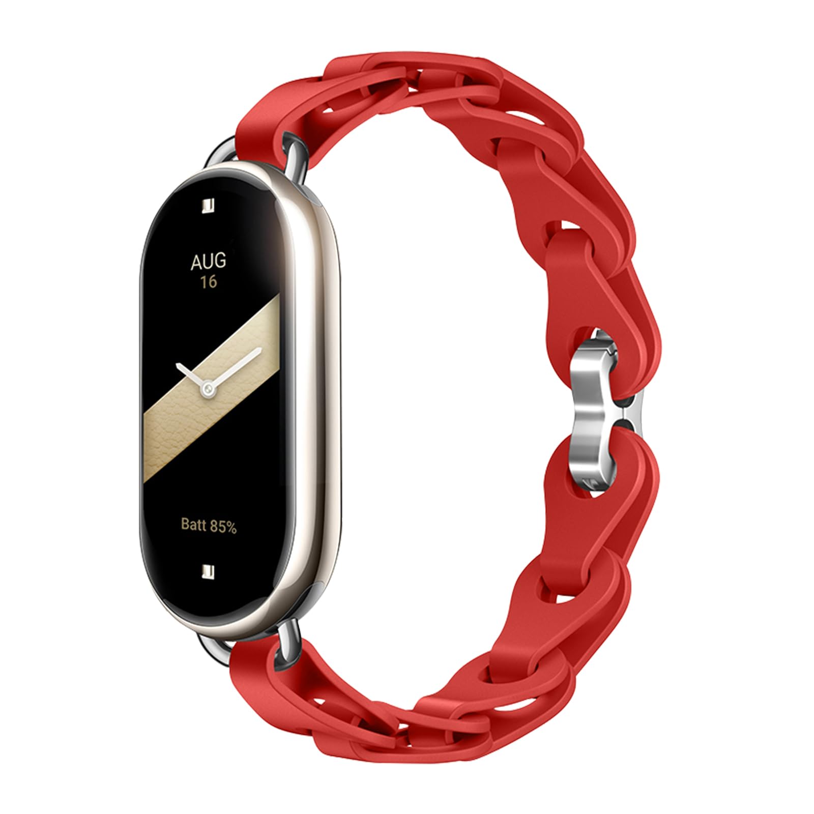 MiKoyi Silicone Watch Strap Compatible with Xiaomi Smart Band 10/9 / 8, Soft Breathable Replacement Band, Adjustable Sport Smart Watch Straps for Xiaomi Mi Band 10/9 / 8, Red