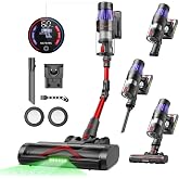 Ultenic Cordless Vacuum Cleaner, 600W 55Kpa 60Mins Vacuum Cleaners for Home, Cordless Stick Vacuum with Anti-Tangle Brush, Charging Dock, Cordless Vacuum for Pet Hair/Carpet/Floor