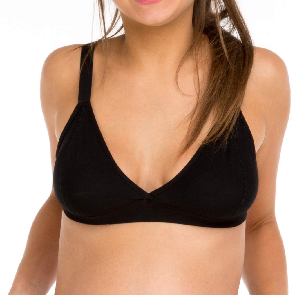 MYSANITY Bamboo Easy Soft Pregnancy Bra, Cup C, Black, 5C