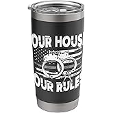 Our House Rules Police Law Enforcement Correctional Officer Stainless Steel Insulated Tumbler
