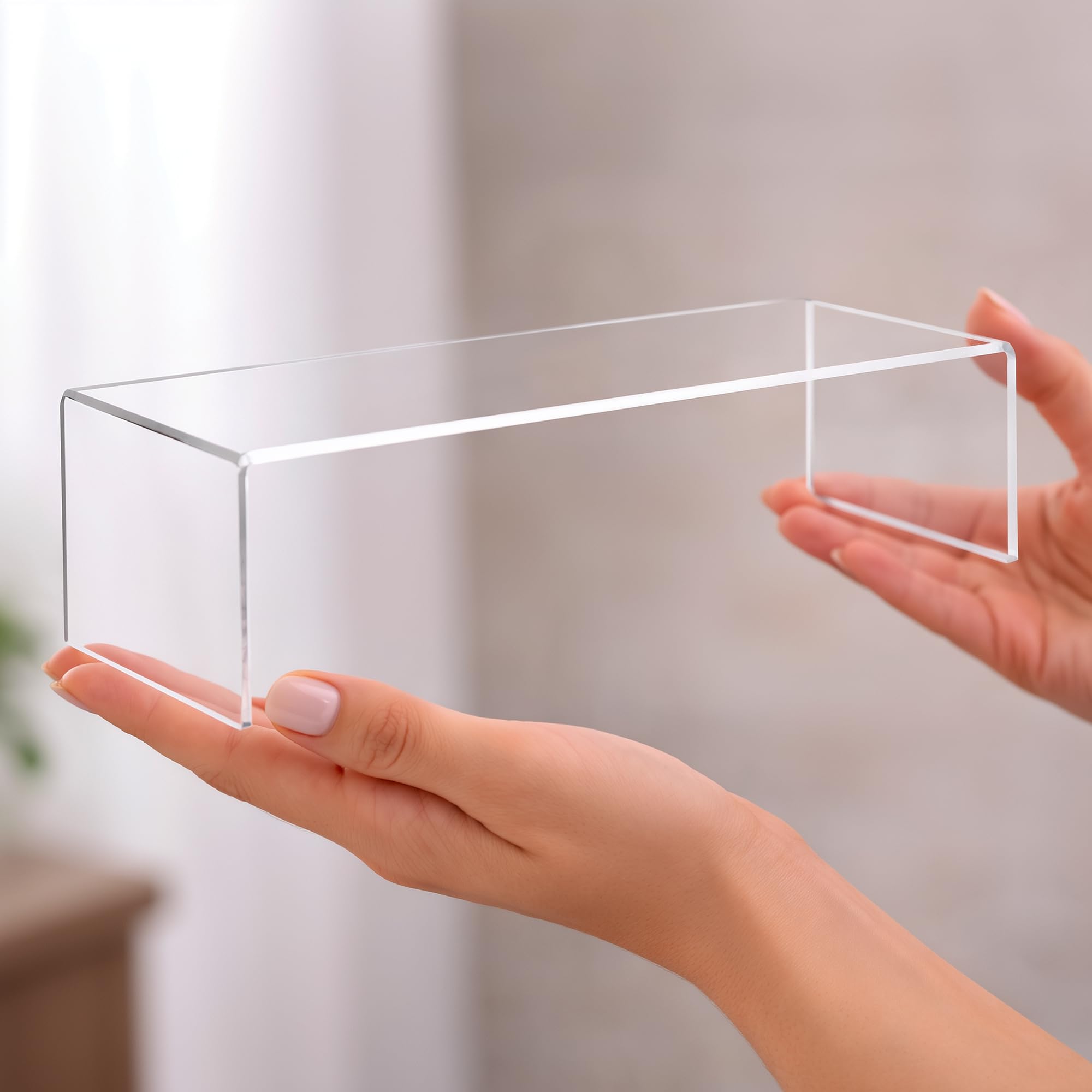 Product Carrier as a Decorative Bridge, Shoe Stand Made of Original Plexiglas (20.0 x 7.0 x 5.0 cm) Presentation Display, Sales Stand