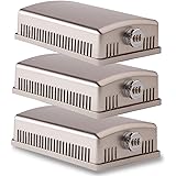 STATGUARDPLUS Brushed Nickel Thermostat Guard Pack of 3 with Changeable Code Combination Lock, Opaque Thermostat Lock Box (Fi