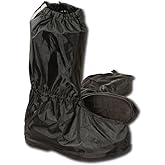 Milwaukee Leather SH2100 Men's Black Full Coverage Rain Boot Cover with Hard Walking Sole