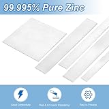 sourcing map 4Pcs Zinc Sheets 99.995% Purity 0.04"x1"x6" Metal Foil Anode Strip view 3
