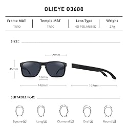 OLIEYE Men Sports Polarized Sunglasses Male Sport