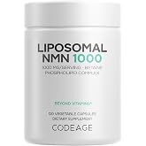 Codeage Liposomal NMN 1000mg Supplement - 120 Capsules | NMN 1000 mg Nicotinamide Mononucleotide Capsules, NAD+ Precursor - TMG Betaine Anhydrous - Liposomal Delivery - Non-GMO.