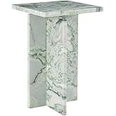 Signature Design by Ashley Deaconwell Contemporary Marble Accent Table, White & Light Green