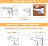 AUGOLA Child Safety Locks 12 Pack Invisible No-Drill Cabinet Locks White view 5