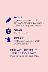 Dr Teal's Ashwagandha Foaming Bath 1L Clear Bath Soak Relaxation view 4