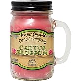 Our Own Candle Company, Cactus Blossom Scented Mason Jar Candle, 100 Hour Burn Time, 13 Ounces