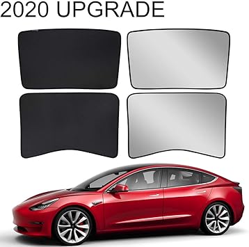 amazon com basenor tesla model 3 sunshade front rear glass roof sun shades with skylight reflective covers set of 4 2020 upgarde automotive amazon com