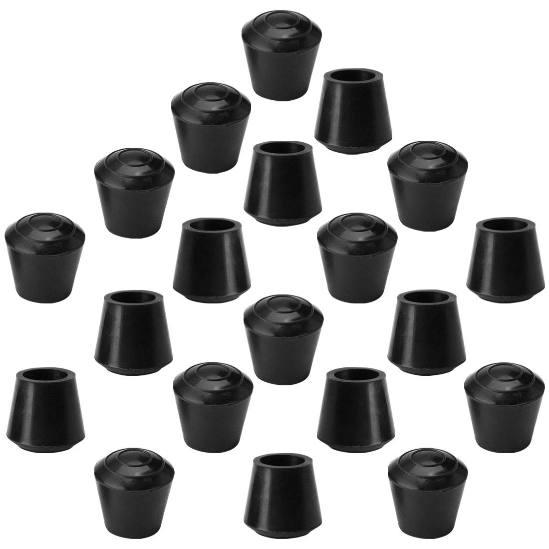 sourcing map 20pcs Chair Leg Tips Caps 13mm Rubber Furniture Table Feet Cover Floor Protector Reduce Noise Prevent Scratches