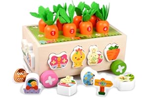 Waybla Easter Toddlers Montessori Wooden Educational Toys for Baby Boys Girls Age 1 2 3 Year Old, Early Learning Easter Toys Easter Gifts Easter Basket Stuffers