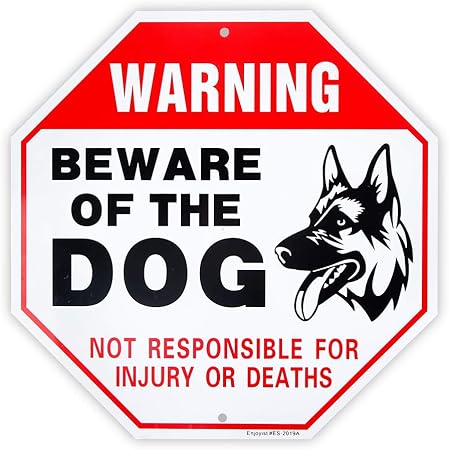 beware of dog sign german shepherd
