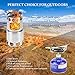 Portable Camping Stove, Kekilo Backpacking Stove 3 in 1 Wood Burning Stove Kit Lightweight Double Wall Stainless Steel Wood Stove Camping with Mesh Bag for Camping BBQ Picnic Hiking