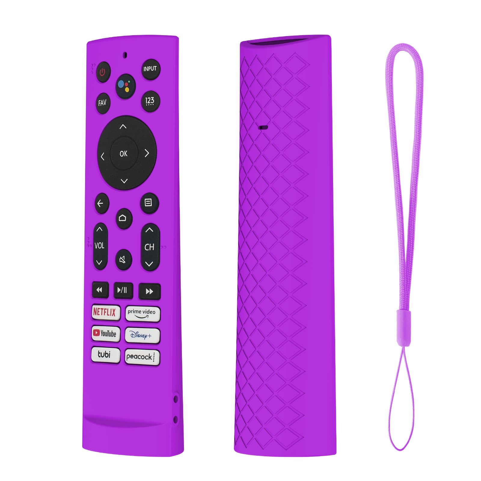 JCMOYUTY Purple Silicone Case for U8 TV Remote, U7G U9G Series 4K ULED Skin