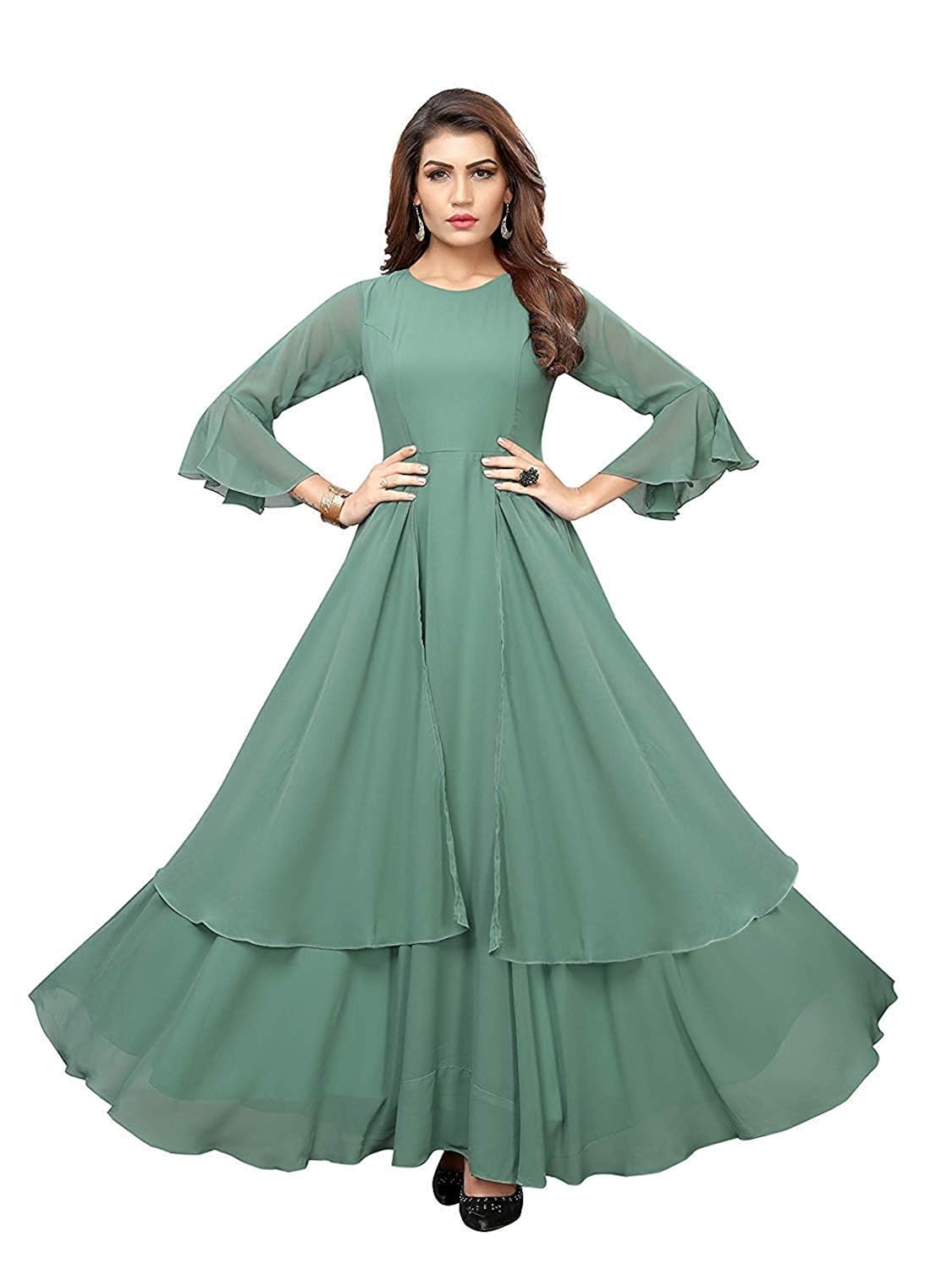 georgette long frock