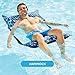 Aqua Monterey Hammock 2 Pack, 4-in1- Multi-Purpose Inflatable Pool Float, Portable, Premium Fabric, Fade, & Stain Resistant, Blue.