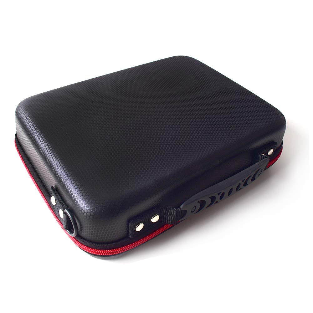 [TOUMEI] Large Size Carrying Case for Video Projector 3D DLP and Accessories Hard Shell Protection Suitable for TOUMEI COCAR V5 V6 T5 T6 K1 AEHR Yaufey VANKYO WOWOTO H10 H8 H9 T8E Black