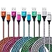 Android Charging Cable, CIQILY 5-Pack 6ft Durable Braided Nylon Cable A Male to Micro B Data Sync and Charging Cord for Android Samsung Galaxy, Sony, HTC, Nokia, Nexus and More