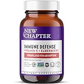 New Chapter® Vitamin C Immune Defense Supplement + Elderberry – Excellent Source of Vitamin C, One Daily Tablet for Healthy Immune Support, Made with Organic Herbs, Non-GMO, Gluten Free, 30 ct