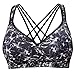CharmLeaks Womens Sports Bra Padded Womens Sports Bra Yoga Sports Bras Sports Bra Padded, Medium, Black