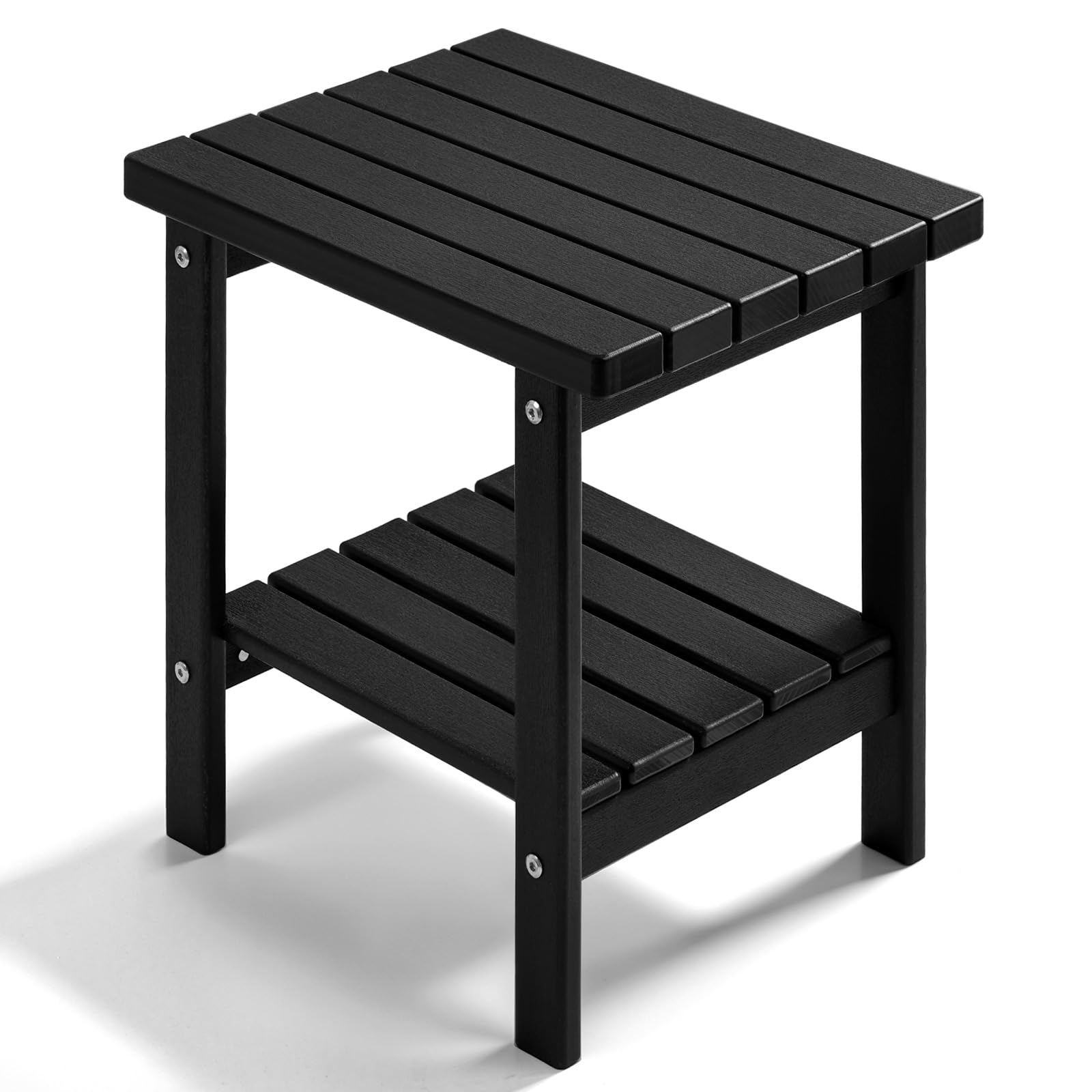 Newport HDPE 2-Tier Adirondack Side Table - All-Weather - Indoor/Outdoor