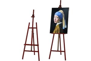 VISWIN Wooden Art Easel for Painting, Adjustable & Foldable Beech Wood Display Easel Stand for Canvas, Hold Canvas up to 43",