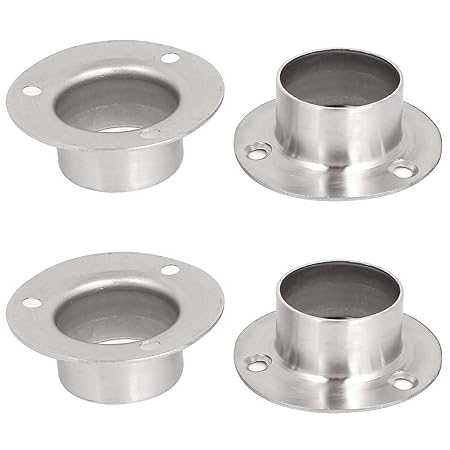 Sourcingmap® 4 Kleiderschrank Kleiderstange Spurstangenkopf Unterstützung Halterung für 32 mm Dia Tube de