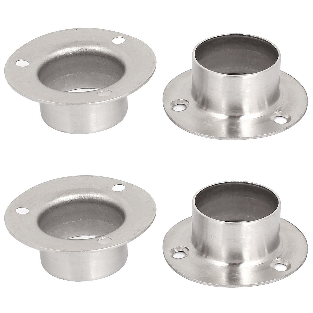 Sourcingmap 4pcs Wardrobe Hanging Rail Rod End Support Bracket for 32mm Dia Tube