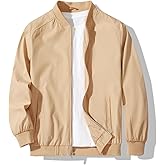 XiaoYouYu Men's Bomber Jacket Fashion Stylish Lightweight Windbreaker Spring Fall Casual Jackets for Men