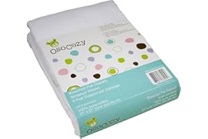 OsoCozy Bleached Birdseye Flat Cloth Diapers (6 Pack) - 27 x 27 Inches, One-Layer Flat Cloth Baby Nappies Made of Soft, Durable 100% Birdseye Weave Cotton…