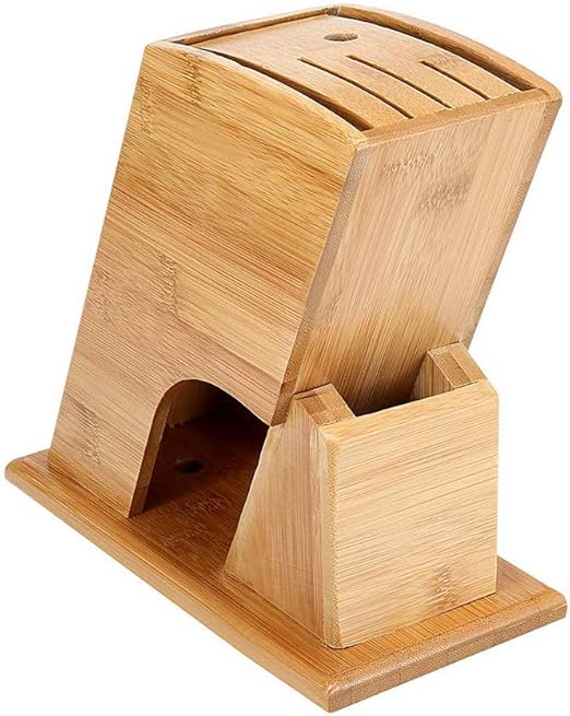 ACAMPTAR Messeraufbewahrungsblock aus Bambus, ohne Messer