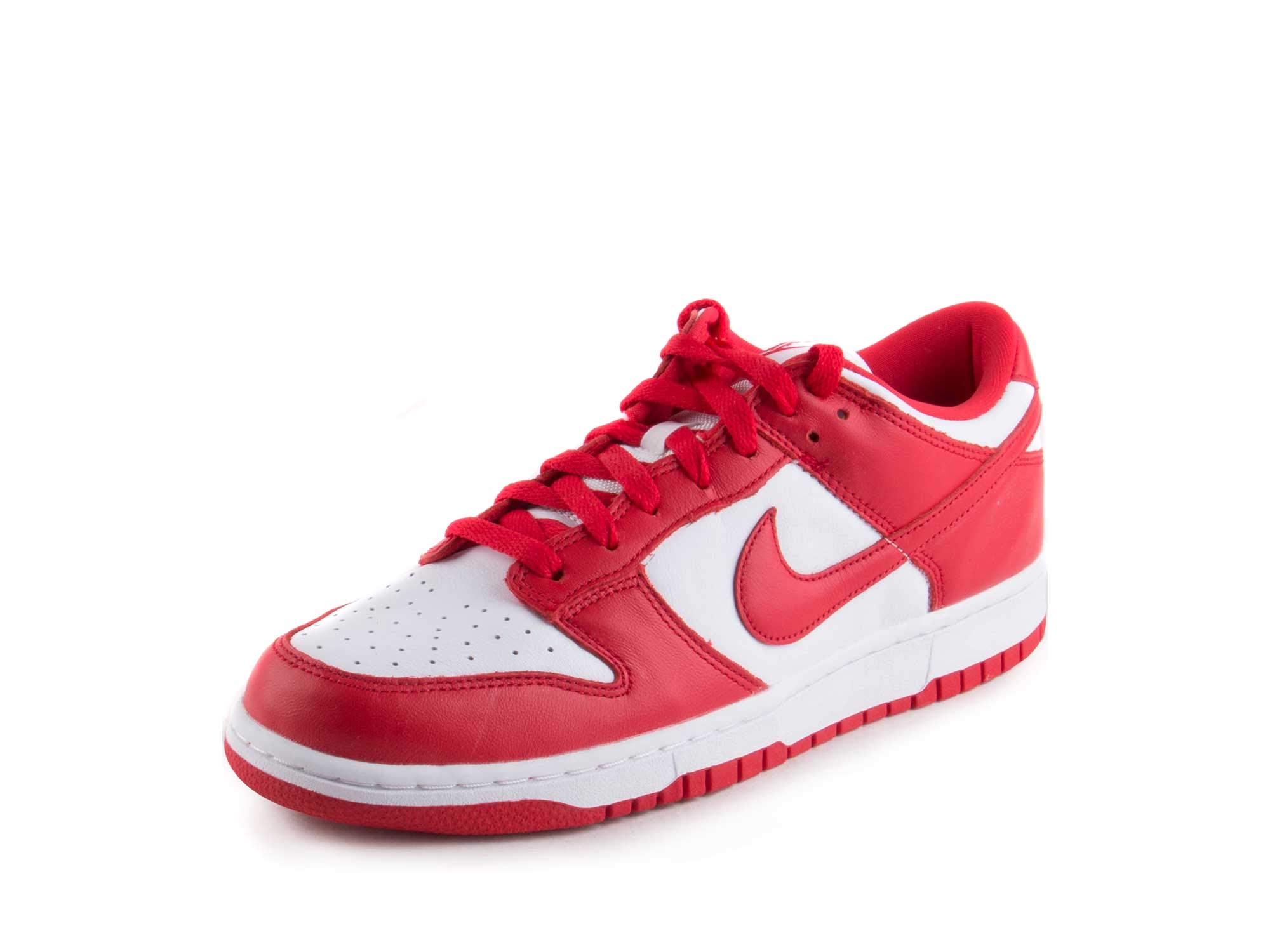 Nike Mens Dunk Low SP St John White/University Red Leather Size 10