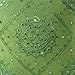 Eyes of India Embroidered Decorative Boho Throw Pillow Cover with Mirrors, Handmade Bohemian Accent Cushion Case for Sofa Couch Bedroom Living Room (Green, 16