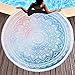 Thick Terry Round Beach Towels, Round Beach Blanket, Round Beach Mat Yoga Mat with Tassel (Blue Mandala)
