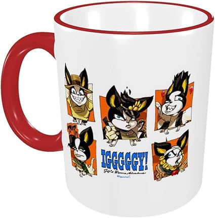 Amazon Co Jp ジョジョ 黄金の風 イギー 犬 柄 電子レンジ対応 330cc マグカップ 陶器 コーヒーカップ セラミック 耐高温 軽量 Panmax かわいい おもしろい 贈り物 子ども 男女兼用 おしゃれ アニメ キャラクター ホーム キッチン