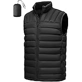 Rdruko Men's Puffer Vest Packable Outdoor Insulated Lightweight Outerwear Puffy Winter Warm Casual Vest with 4 Pockets