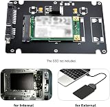 Cablecc mSATA SSD to 2.5" SATA Adapter Converter Case Enclosure for 50x30mm SSD view 4