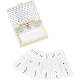 Nervous System Prepared Microscope Slides Set, 9 Pack Nerve Fiber, Motor Neuron, Spinal and More Typical Nervous System Specimens for Biology Science Class