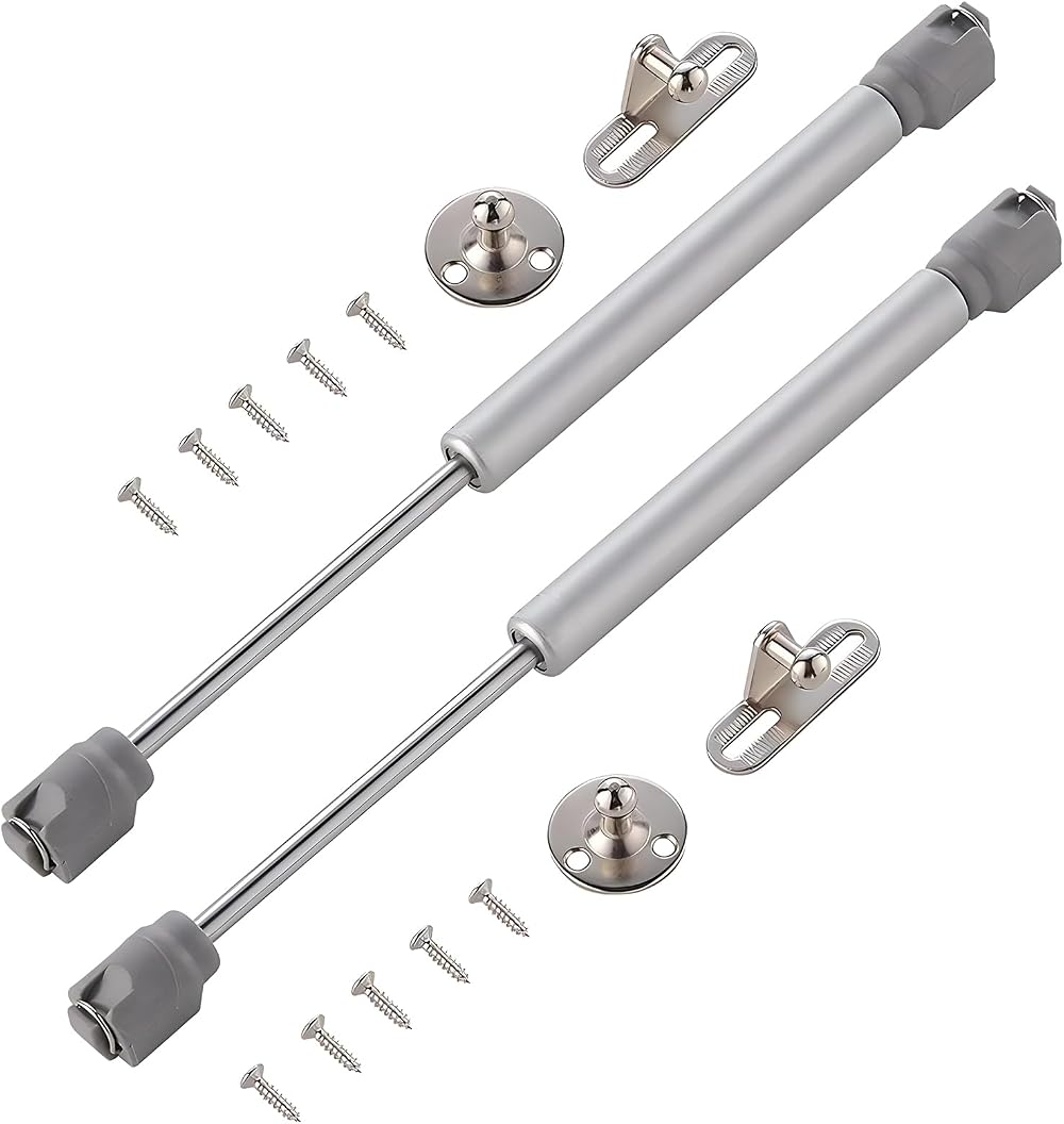 QOPAHI 200N 44lb Gas Struts Lid Support Hinges for Cabinet Toy Box Doors - 2