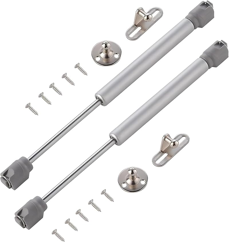 QOPAHI 200N 44lb Gas Struts Lid Support Hinges for Cabinet Toy Box Doors - 2