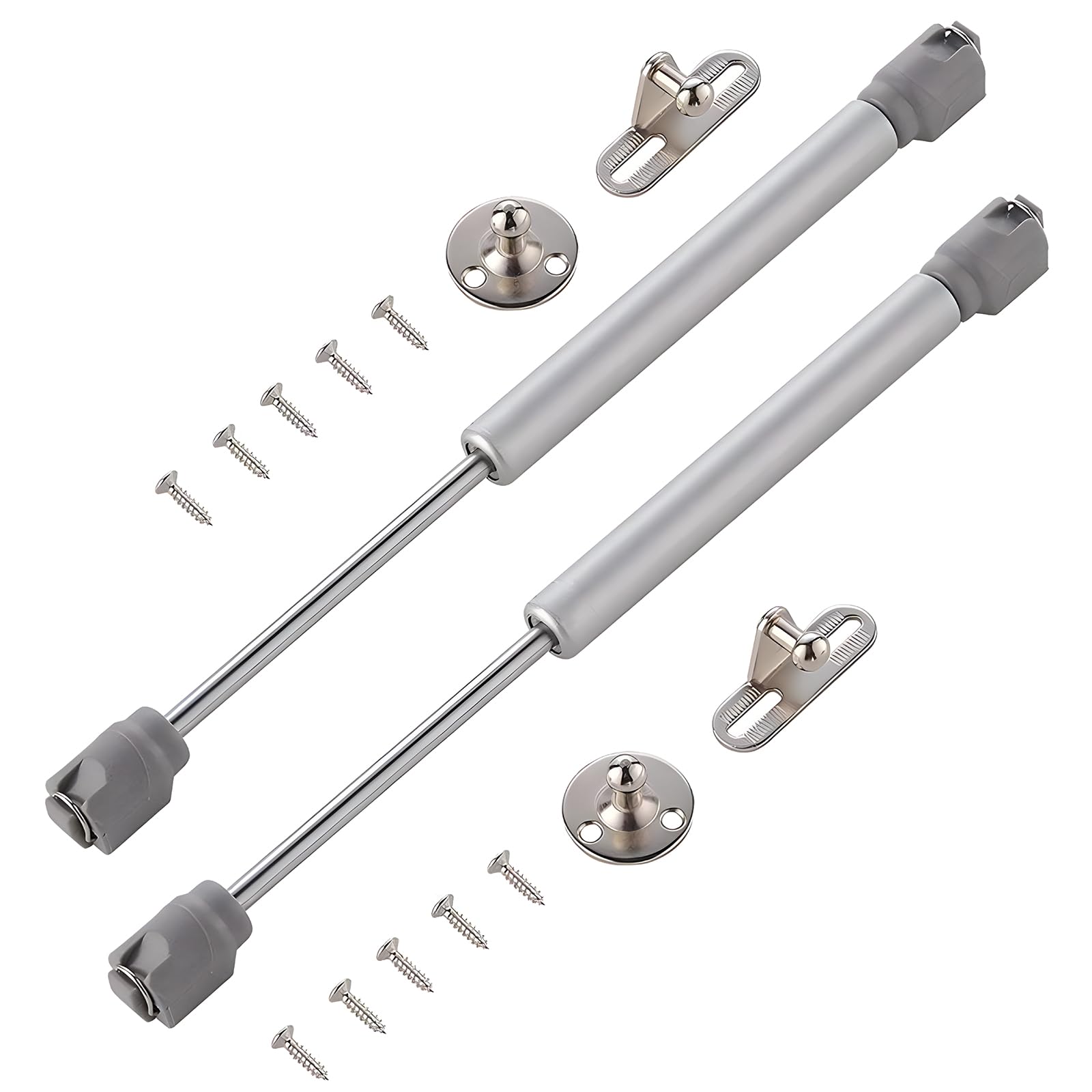 QOPAHI 200N/44lbs Gas Struts for Heavy Lid, Kitchen Cabinet Cupboard Hinges Safety Lift Support Soft Open Lid Safety Hinges for Cupboard Doors Toy Gas Box Cover, Pack of 2