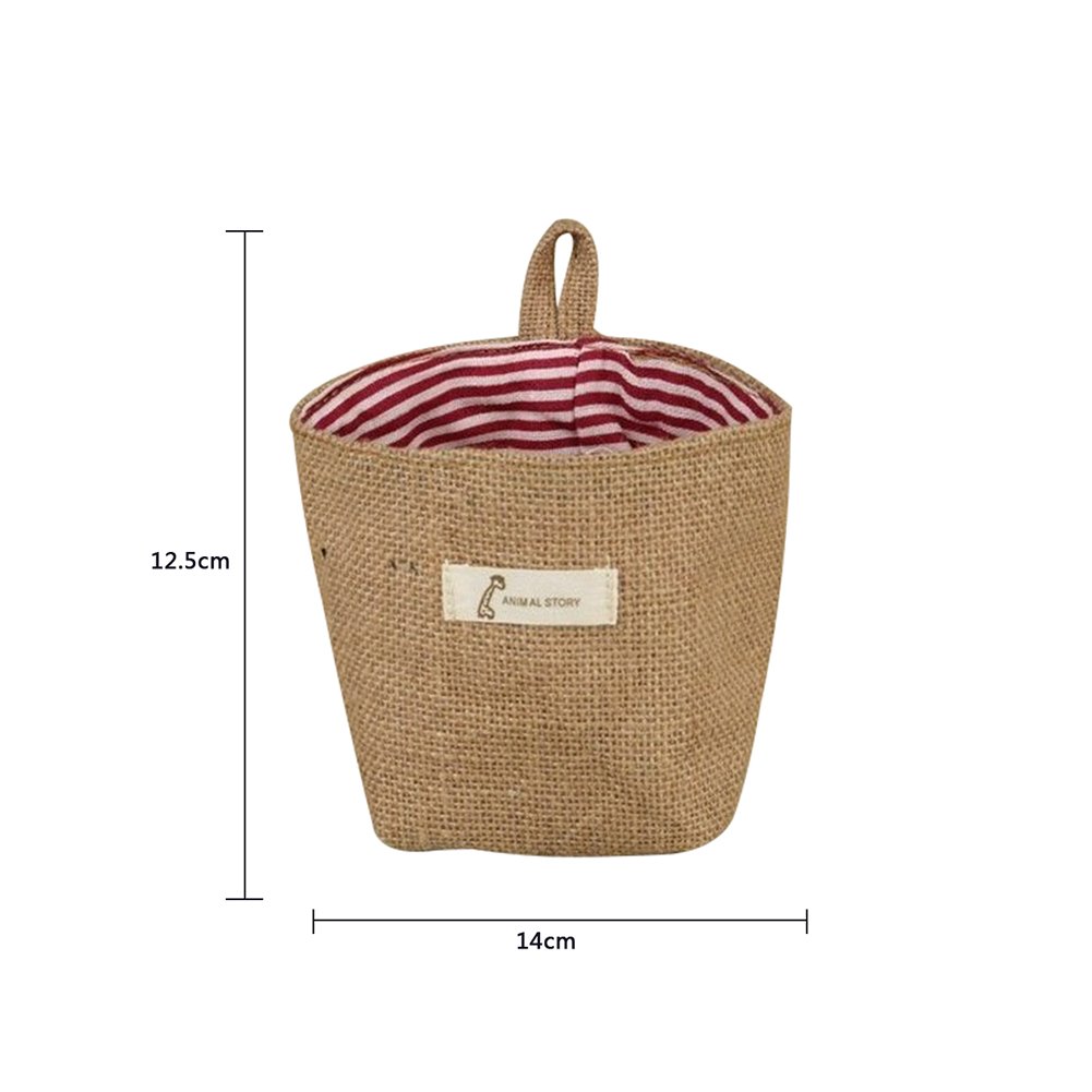 Leinen robuster Baumwolle Aufbewahrungstasche für Home Badezimmer Büro